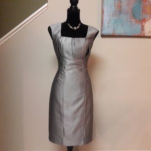 Calvin Klein/ Silver/Sleeveless/ Sheath Dress/